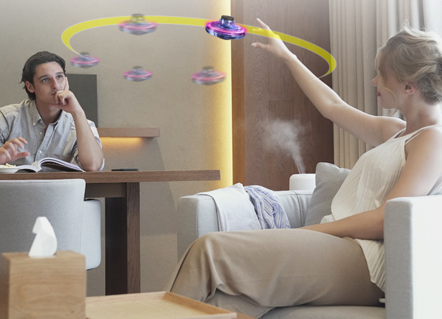 Fidget Spinner Mini Drone LED UFO Type Flying Helicopter Spinner