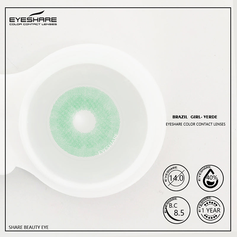 Brazilgirl Verde 14.0mm 1 Pair | 1 Year