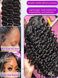 US WarehouseLoose Wave 13x4 HD Lace Front Wig 40 Inch Brazilian Curly Deep Wave 13x6 Lace Frontal Ship From US