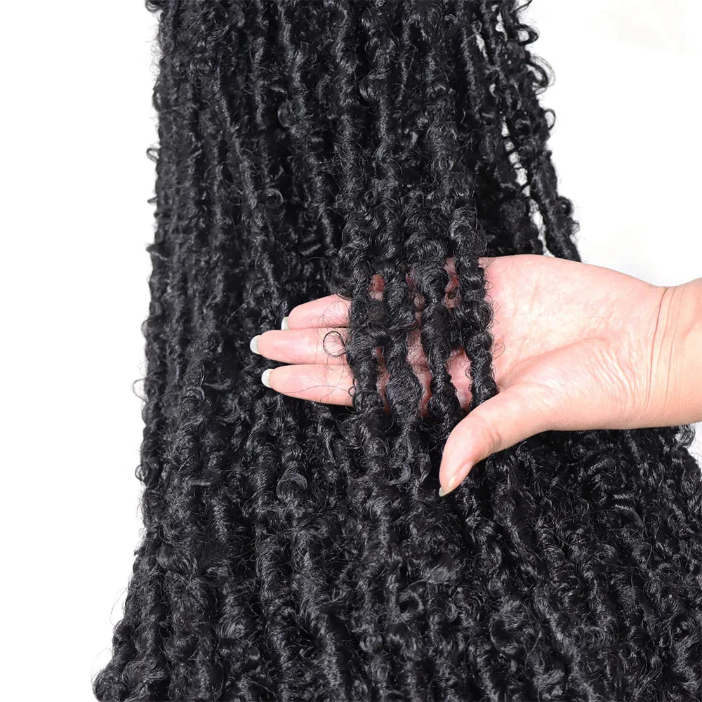 Butterfly Locs Crochet Hair Braids 24 36 Inch Distressed Soft Locs Pre Looped Synthetic Butterfly Locs Braiding Hair Extensions