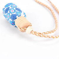 New Floral Art Printed Hanging Car Air Freshener Perfume Diffuser Fragrance Bottle