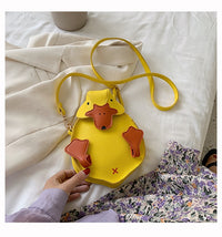 ホワイト & イエローかわいいアヒルスタイルクロスボディバッグ女性のためのファッションショルダーバッグ財布とハンドバッグ女の子のクラッチバッグ Pu レザー 2021