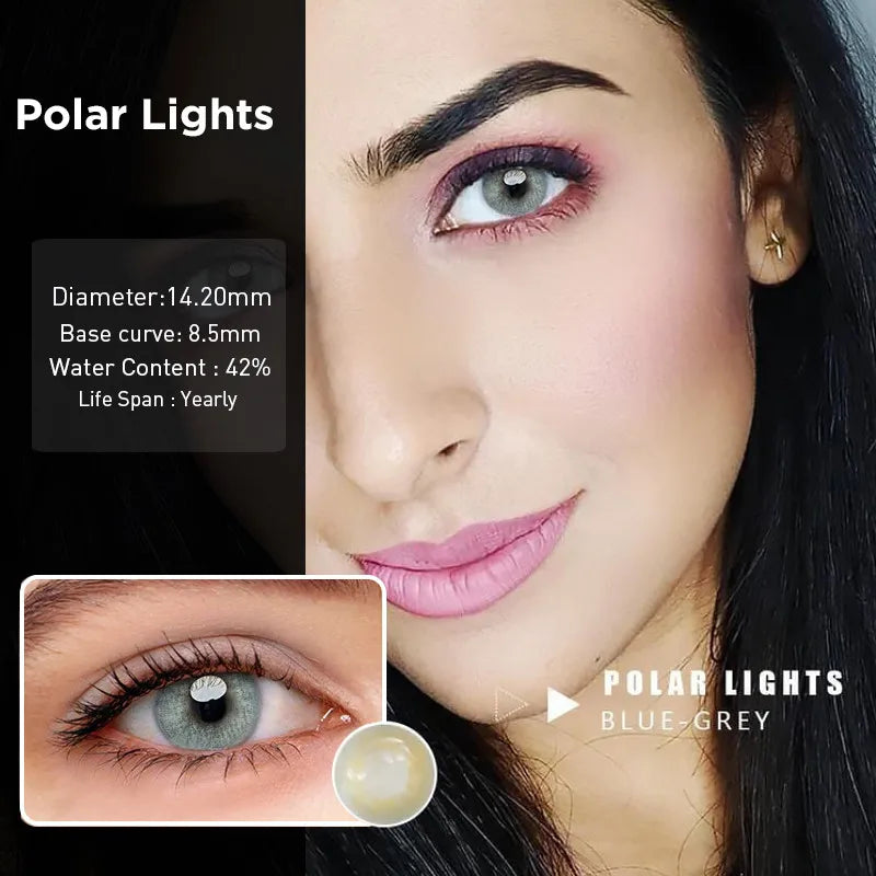 1 Pair Colored Contact Lens Yearly Natural Looking Cosmetic BIO