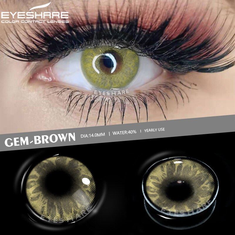 EYESHARE Eye Contacts 1pair YUCCA Series Gray Color Lenses Colored Contact Lens Beauty Eyes Cosmetic Eyecontact Contactlen