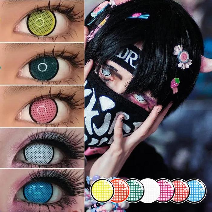 Multicolored Lenses Anime Cosplay Mesh Series Color Contact Lenses UYAAI