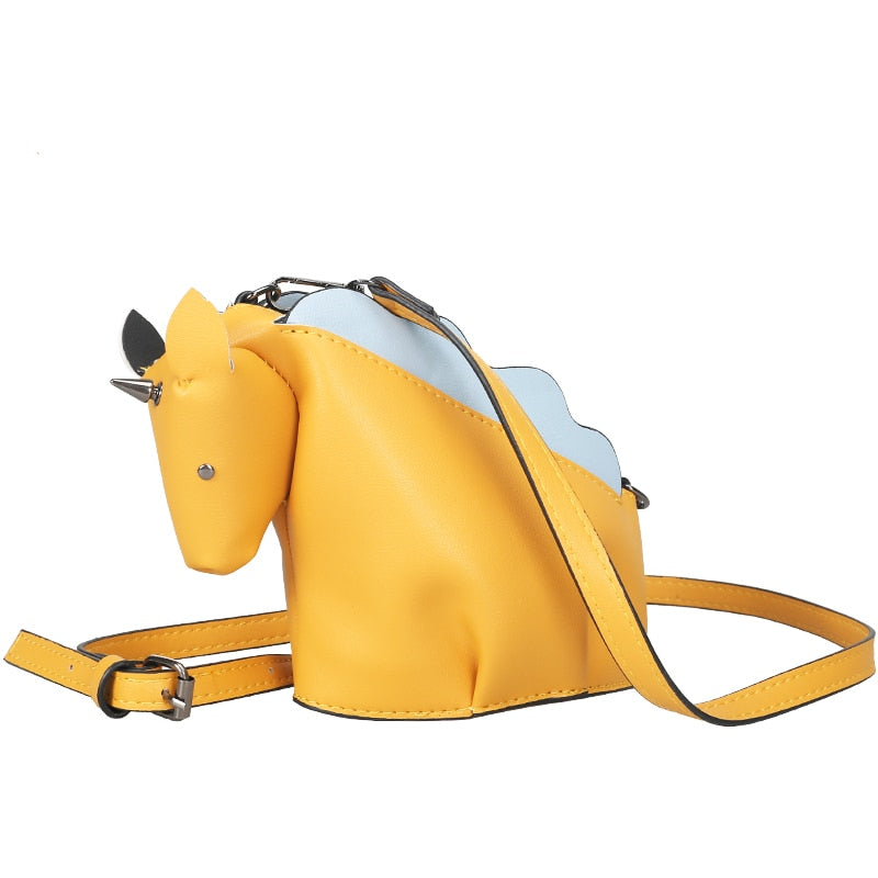 Fun Unicorn Dinosaur Design Girl's Shoulder Bag Fashion Purses and Handbags