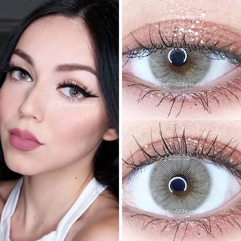 1 Pair Colored Contact Lens Yearly Natural Looking Cosmetic BIO
