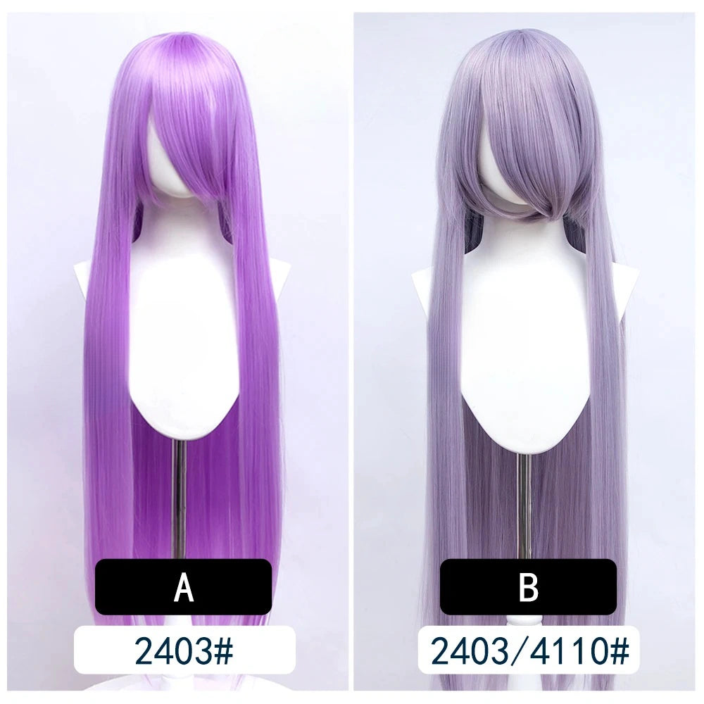 Cosplay Wig Long Fiber synthetic wig Anime Party wigs 44 color 100cm Colourful