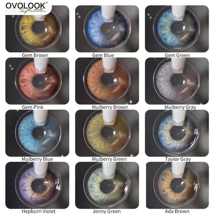 Mulberry Series Natural Pupil Colored Lenses for Eye Myopia Contact Lenses Eye Prescription Color Lens OVO