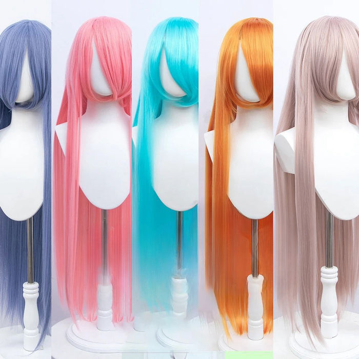 Cosplay Wig Long Fiber synthetic wig Anime Party wigs 44 color 100cm Colourful