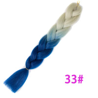 Ombre Synthetic Braiding Hair Extensions Jumbo Braids For Women Braids 24'' 100g Two Tone Ombre Color Pink Black Blue Wholesale