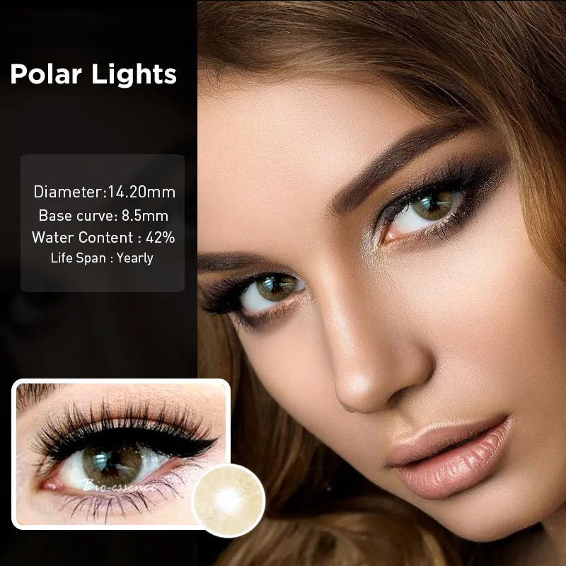 1 Pair Colored Contact Lens Yearly Natural Looking Cosmetic BIO