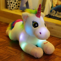 かわいい 50 センチメートル Led ライトカラフルなユニコーンぬいぐるみ虹の尾光るソフトプレゼント子供のための驚き Delocation
