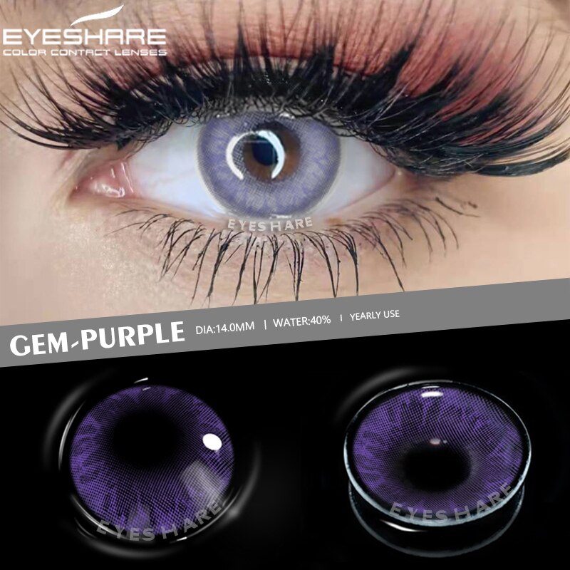 EYESHARE Eye Contacts 1pair YUCCA Series Gray Color Lenses Colored Contact Lens Beauty Eyes Cosmetic Eyecontact Contactlen