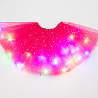 LED グローライトキッズガールズプリンセスチュチュスカート子供布ウェディングパーティーダンスミニスカート衣装コスプレ LED 服
