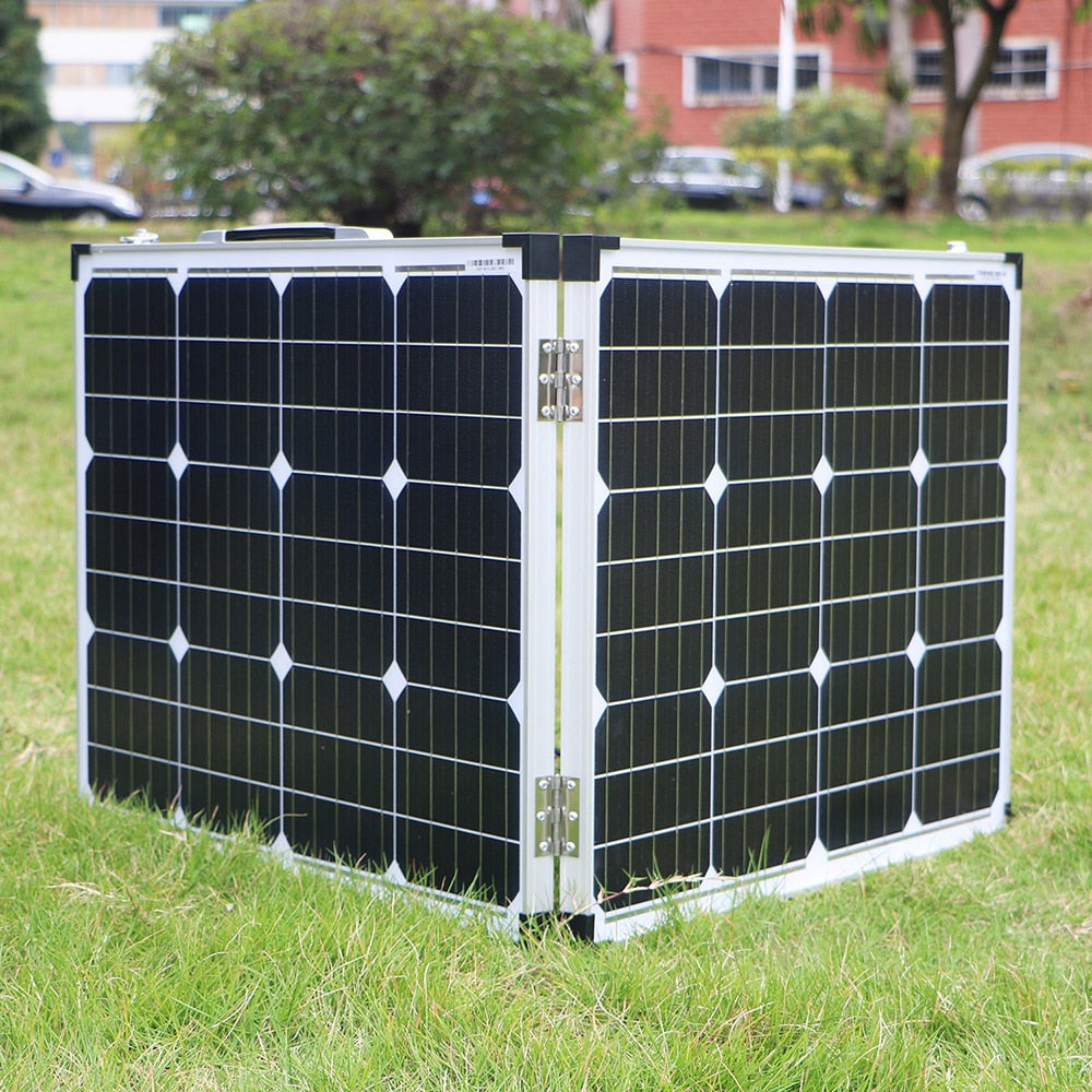 Dokio 100W (2 個 x 50W) 折りたたみ式ソーラーパネル中国 Pannello Solare USB コントローラー太陽電池セル/モジュール/システム充電器