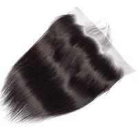 HD Lace Frontal Brazilian Straight Human Hair Pre plucked Natural Color Remy Hair