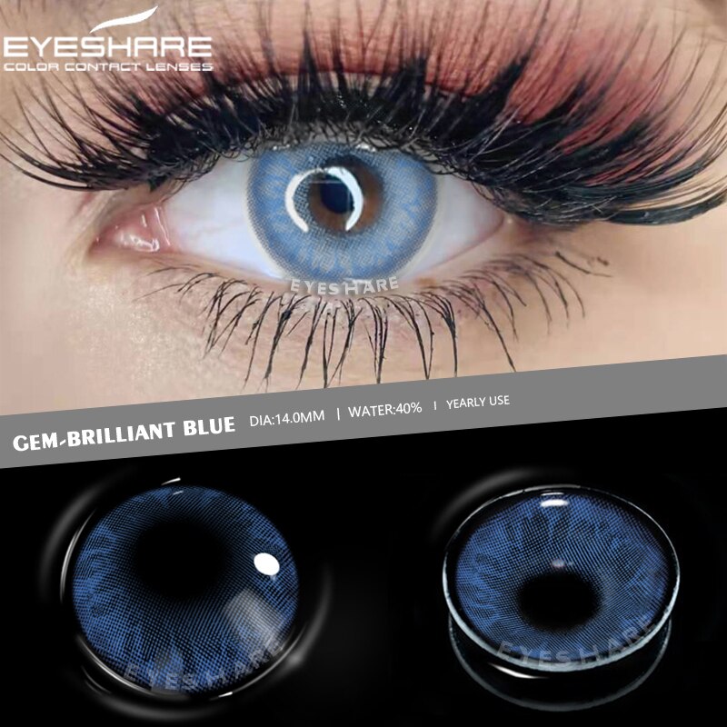 EYESHARE Eye Contacts 1pair YUCCA Series Gray Color Lenses Colored Contact Lens Beauty Eyes Cosmetic Eyecontact Contactlen