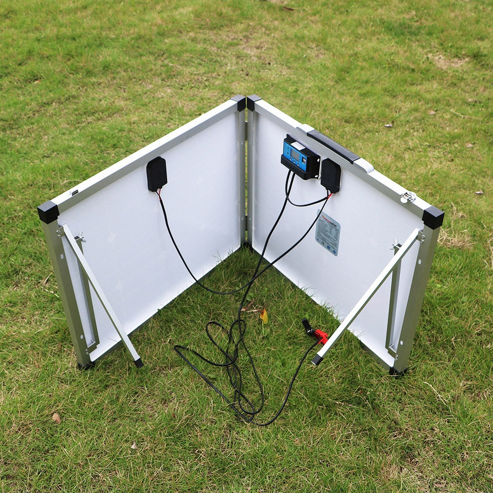 Dokio 100W (2 個 x 50W) 折りたたみ式ソーラーパネル中国 Pannello Solare USB コントローラー太陽電池セル/モジュール/システム充電器