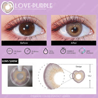 Love Purple 14.2mm 1 Pair | 1 Year