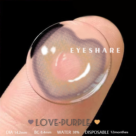 Love Purple 14.2mm 1 Pair | 1 Year
