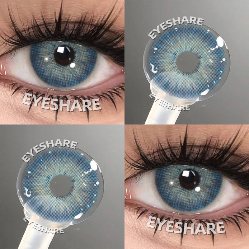 EYESHARE Colored Contact Lenses for Eyes 1 Pair Natural Look Blue Lenses Fashion Contact Lenses Blue Eye Lenses Beauty Makeup