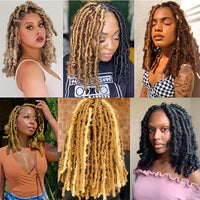 Afro Marley Twist Braiding Hair Extensions For Distressed Soft Locs Fluffy Afro Twist Crochet Hair Butterfly Locs For Women
