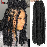Butterfly Locs Crochet Hair Extension Black Brown Ombre Long Soft Faux Locs Crochet Braids Locs