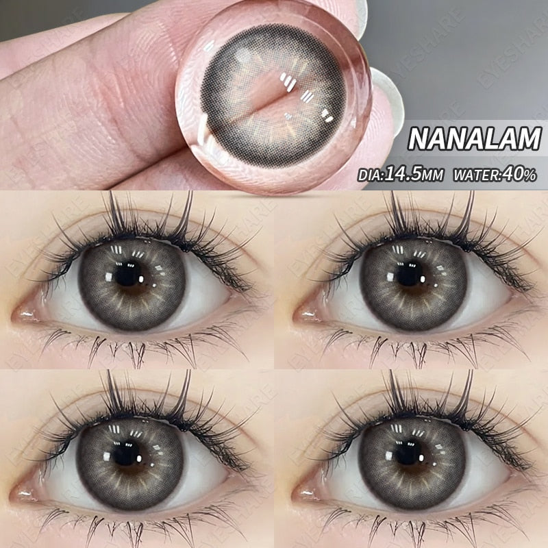 Color Contact Lenses for Eyes Natural Gray Contact Lens Yearly Fashion Beauty Makeup EyeLenses