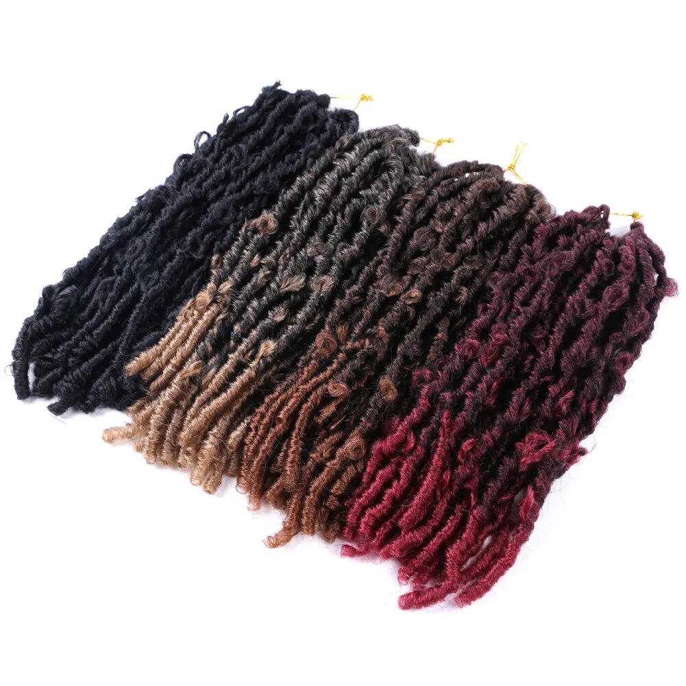 Faux Locs Crochet Hair 14/24inch Synthetic Soft Butterfly Locs Crochet Goddess Braiding Fake Hair Extensions for Black Women
