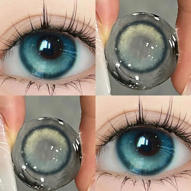 Color Contact Lenses yearly Myopia Lenses with Diopter Enlarge Bright Cosmetic Power Lens Make Up for  Beautiful Eyes YMX
