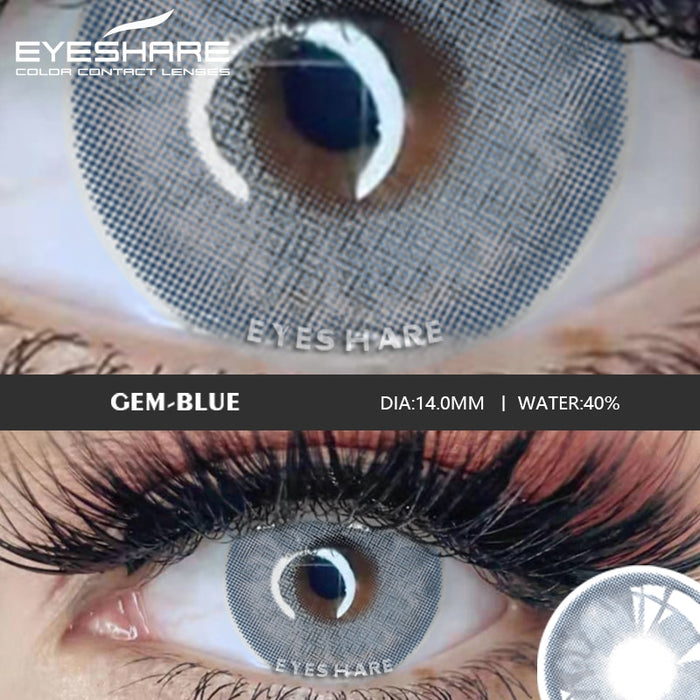 EYESHARE 2 個カラーコンタクトレンズ目ナチュラルブルーカラーレンズ TAYLOR コンタクトレンズ美しい瞳孔化粧品毎年