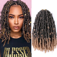 Faux Locs Crochet Hair 14/24inch Synthetic Soft Butterfly Locs Crochet Goddess Braiding Fake Hair Extensions for Black Women