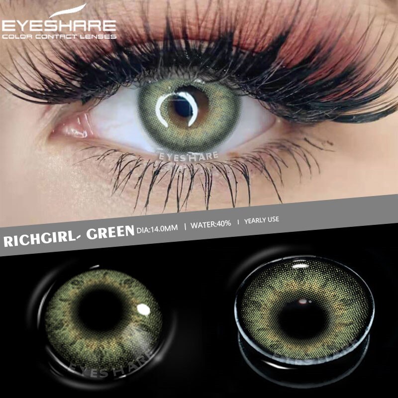 EYESHARE Eye Contacts 1pair YUCCA Series Gray Color Lenses Colored Contact Lens Beauty Eyes Cosmetic Eyecontact Contactlen
