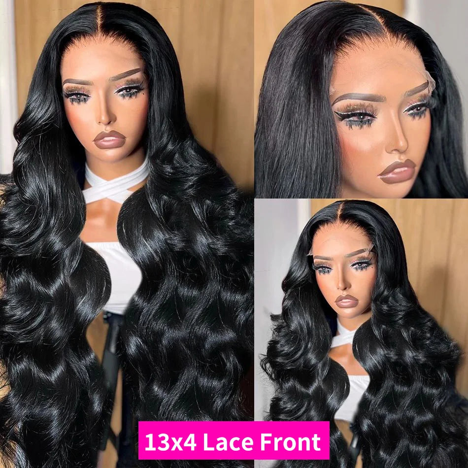 30 40 Inch 220 Density Body Wave Human Hair Wigs Chocolate Brown Lace Front Wig 13x6 Hd Lace Frontal Wig for Black Women Choice