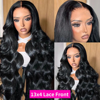 30 40 Inch 220 Density Body Wave Human Hair Wigs Chocolate Brown Lace Front Wig 13x6 Hd Lace Frontal Wig for Black Women Choice