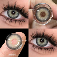 EYESHARE 1pair Colored Contact Lenses for Eyes Natural Brown Contact Blue Eyes Lenses Gray Contacts Yearly Green Pupils