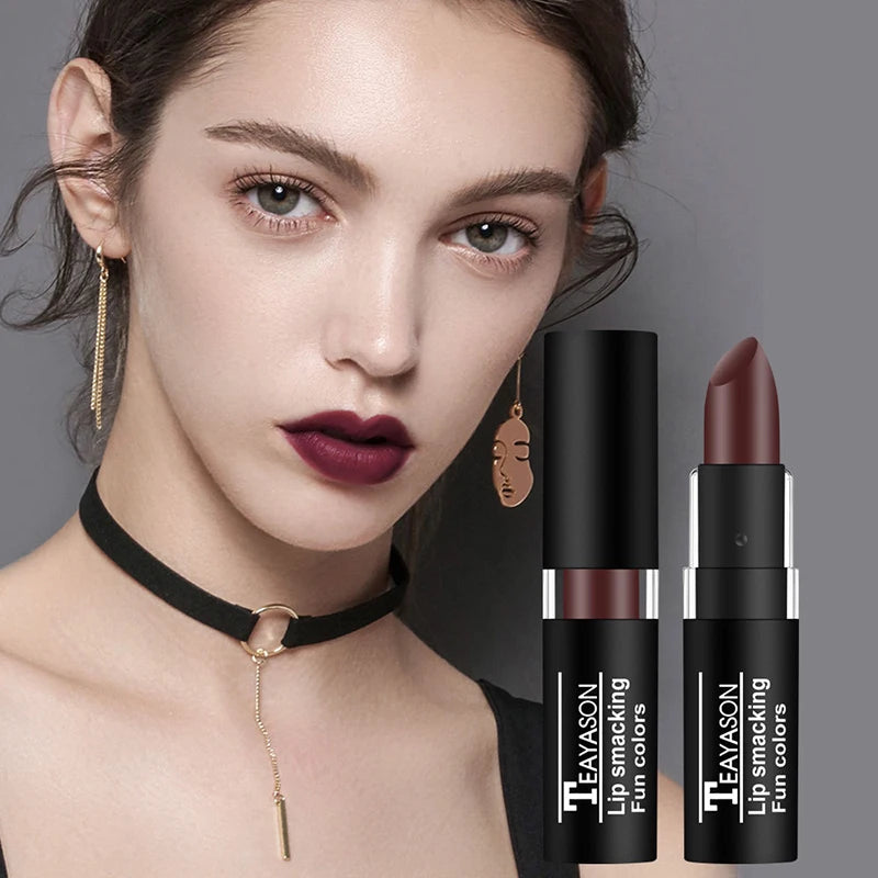 Black Lipstick Retro Dark Color Lipsticks Matte Waterproof Blue Vampire Color Holloween Party Makeup Maquillaje Lip Pencil YZL9