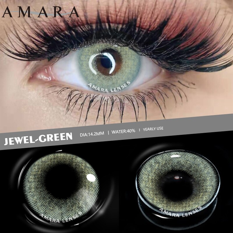 AMARA 1 Pair Colored Contact Lenses Natural Look Brown Eye Lenses Gray Contact Blue Lenses Fast Delivery Green Eye