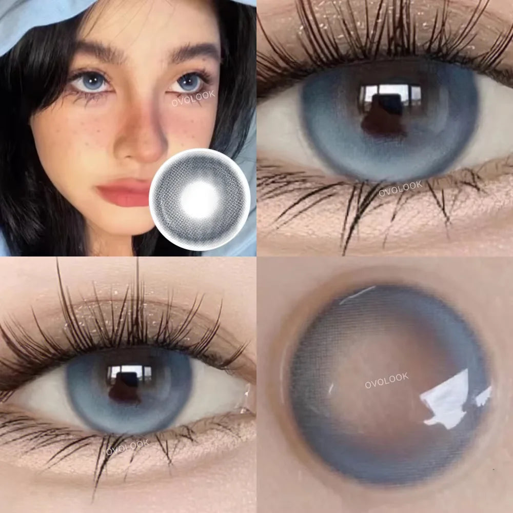 Natural Lenses Contact Lenses for Eyes Beauty 10 Tone Natural Pupil Eye Color lens Yearly Use 14.2/14.5mm OVO