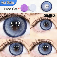 YIMEIXI 2Pcs New Colored Lenses Myopia Prescription Green Eyes Contacts Lens
