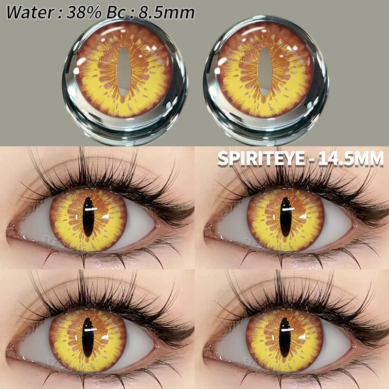 EYESHARE 1 Pair Halloween Colored Contact Lenses for Eyes Cosplay White Crazy Contact Lenses Anime Blue Eye Lenses Black Lenses