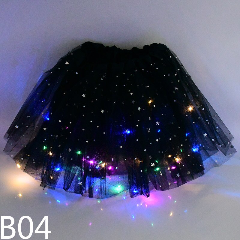 LED Glowing Light Skirts Kids Aldult Girls Princess Tutu Tulle Skirts Dance Miniskirt Costume Cosplay Wedding Party Led Clothing