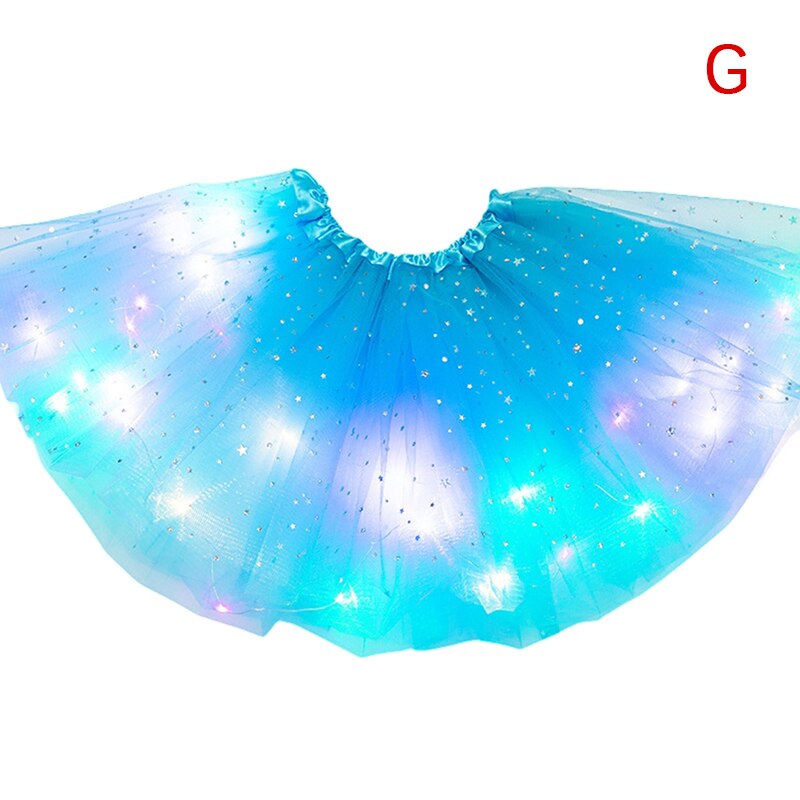 LED グローライトチュチュスカート妖精衣装ガールキッズライトアップスカート結婚式誕生日パーティー 30 センチメートルコスプレプリンセスチュチュスカート