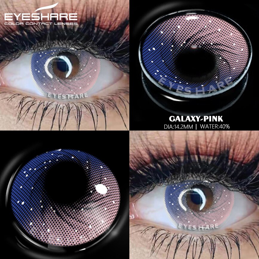 EYESHARE Eye Contacts 1pair DIAMOND Series BLUE Color Lenses Colored Contact Lens Beauty Eyes Cosmetic Eyecontact Contactlen