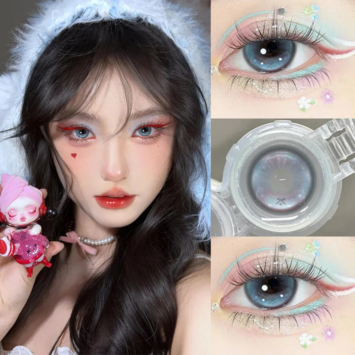 2 pcs Color Contact Lenses for Eyes High Quality Natural Contact Lenses Purple Lenses Colored Pupils for Eyes Red YMX
