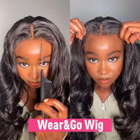 Glueless Wig Human Hair Ready To Wear and Go Preplucked Body Wave Transparent Wigs Without Glue Virgin Swiss Pre Cut Hairline