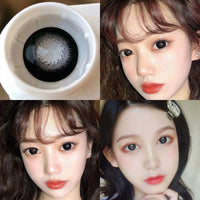 Contact Lenses Ovolook Big Black Lenses Pupils Comestic Eye Color Lens 14.5mm Yearly