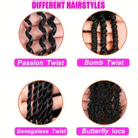 Afro Marley Twist Braiding Hair Extensions For Distressed Soft Locs Fluffy Afro Twist Crochet Hair Butterfly Locs For Women