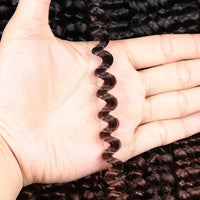 Pre Twisted Passion Twist Crochet Hair Synthetic Braiding Extension For Butterfly Locs 24Inch Pre-Looped Water Wave Crochet Hair
